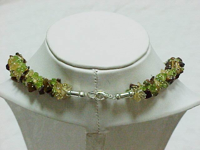 Natural Gemstone Chip Necklace