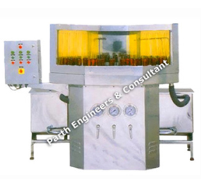 ROTARY SEMI AUTOMATIC BOTTLE WASHING MACHINE