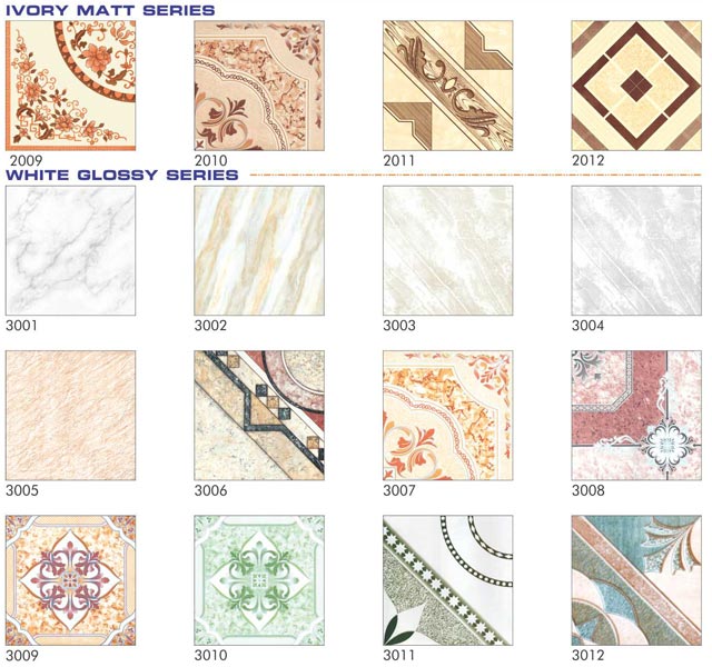 White Glossy Series Floor Tiles