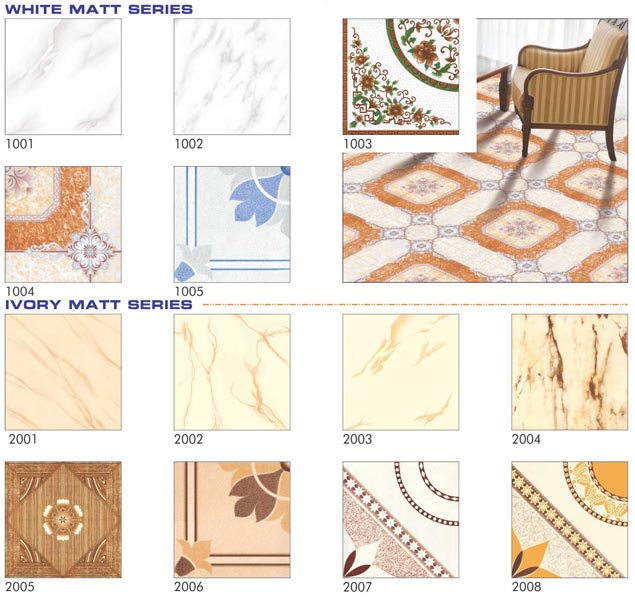 White Matt Series Floor Tiles