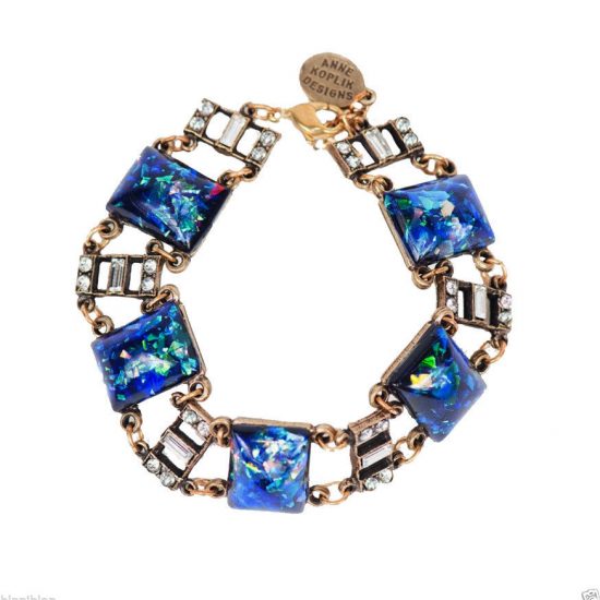 Lab Created Blue Opal Bracelet