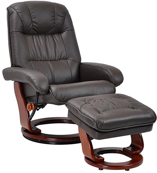 Benchmaster Swivel Kona Brown Leather Chair