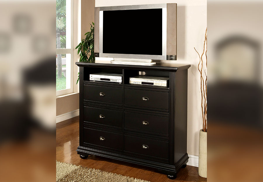 Buy Elements Brook Black Tv Console From Furniture Warehouse