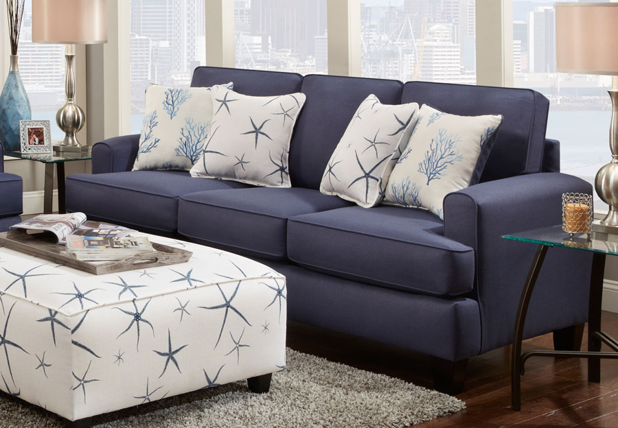 Buy Fusion Maxwell Denim Sea Star Sofa From Furniture Warehouse