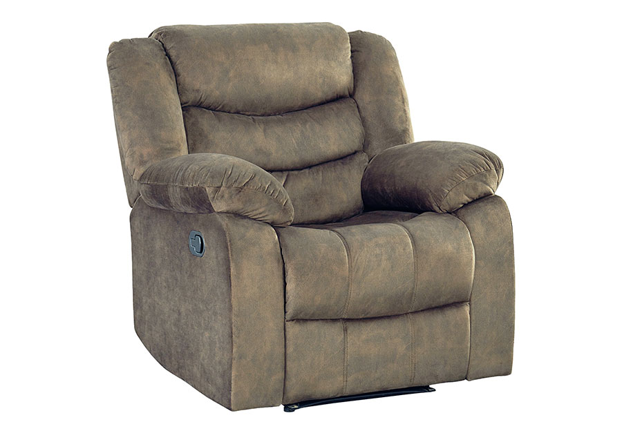Standard Ridgecrest Grey Manual Recliner Leather sofa