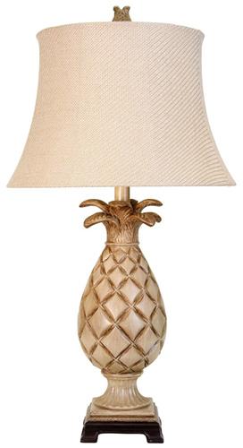 StyleCraft Tortula Cream Pineapple Table Lamp