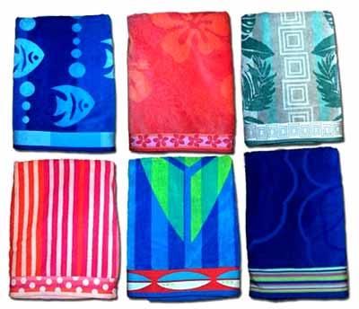 Velour Jacquard Beach Towel