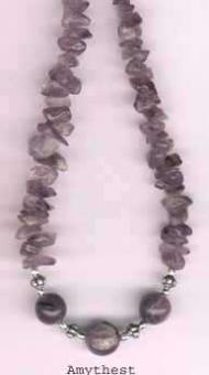 amethyst bead necklace Nbc-1
