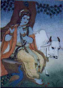 Krishna Gemstone Painting