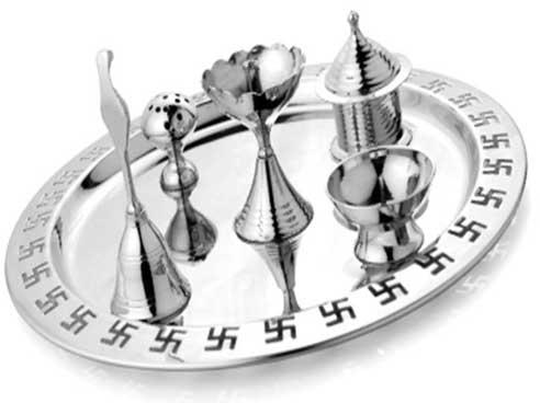 Stainless Steel Puja Thali 02