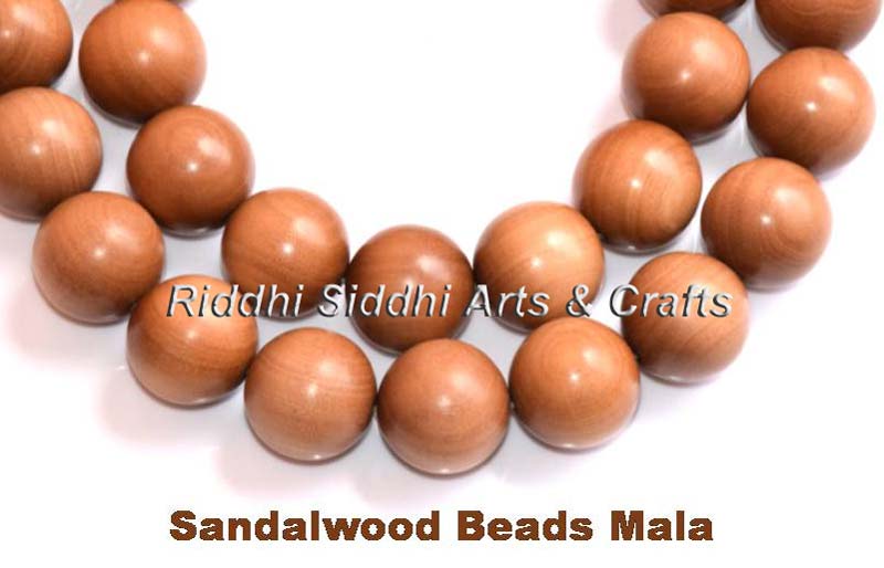 Sandalwood carved beads, Color : Natural Dark Golden Brown