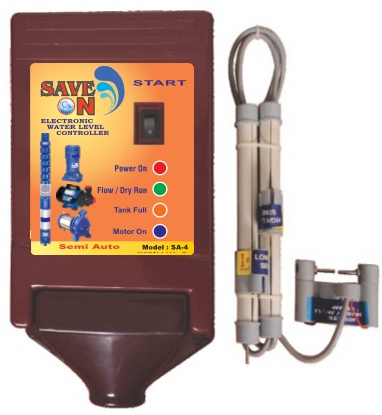 Semi automatic water level controller