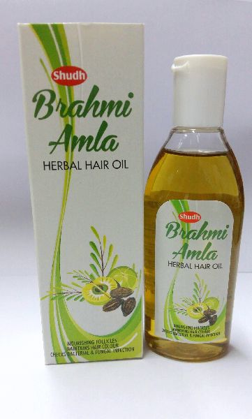 Shudh Brahmi Amla Herbal Hair Oil, for Hare Care, Packaging Type : Glass Bottle, Plastic Bottle