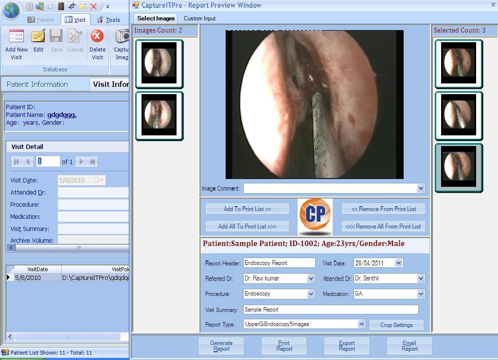 Endoscope Software, Image Capturing Software, Image Capturing Software, Image Reporting Software, Reporting Software