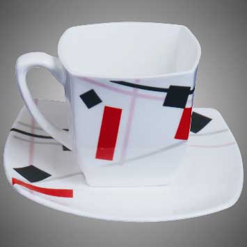 Square Series Cup and Saucer Set