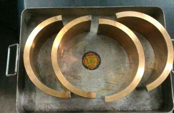 Round Metal Sintered Bronze Bushes, for Industrial, Color : Golden