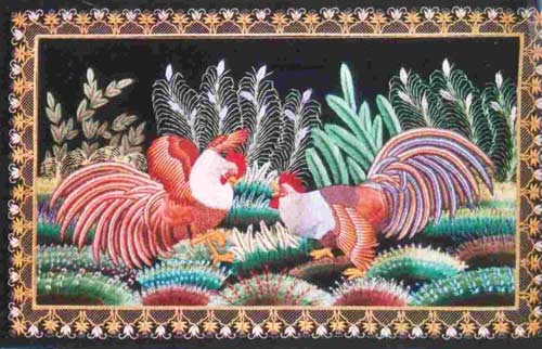 Item Code :- HI - 207 Zari Embroidery Wall Panels