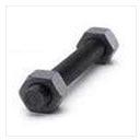 Hexagonal Polished Metal Stud Bolts, for Fittings, Color : Black