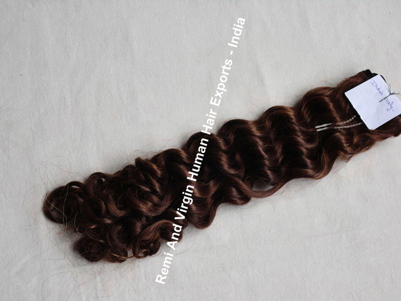 Curly Hair Extensions, Color : Natural color