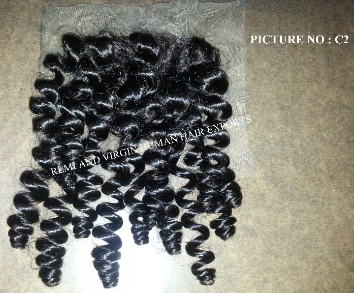 RVHHEXPORTS Curly Hair Lace Closure, Length : 8
