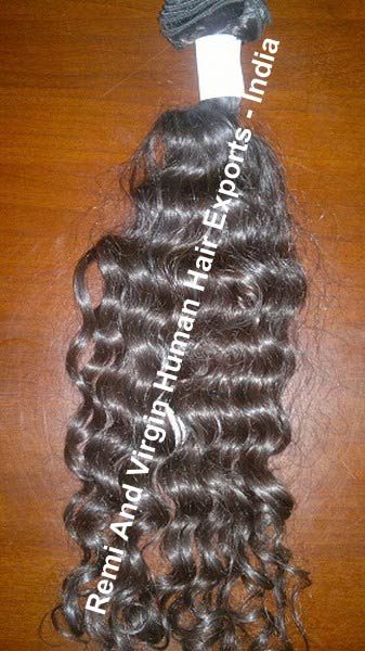 Deep Wavy Machine Weft Hair, Length : 10 inch -28 inch