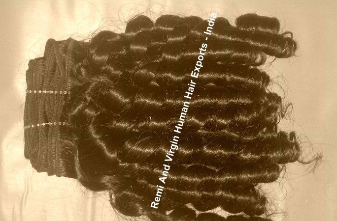 RVHH Exports Kinky Curly Hair Weft, Length : 10 inch -28 inch