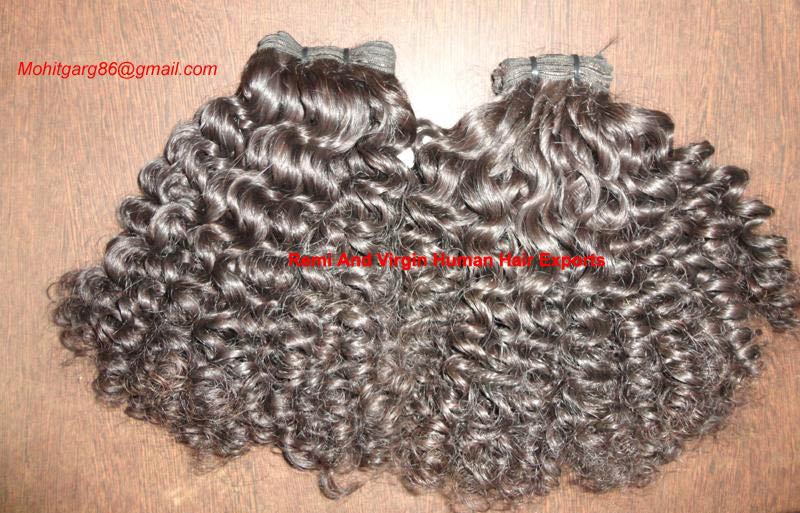 Kinky Curly Wefted Hair, Length : 10 inch -28 inch