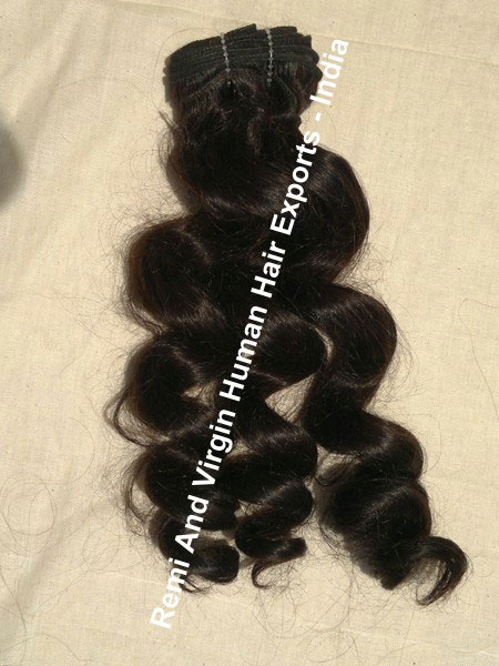 Single Drawn Curly Human Hair, Length : 10 inch -32 inch