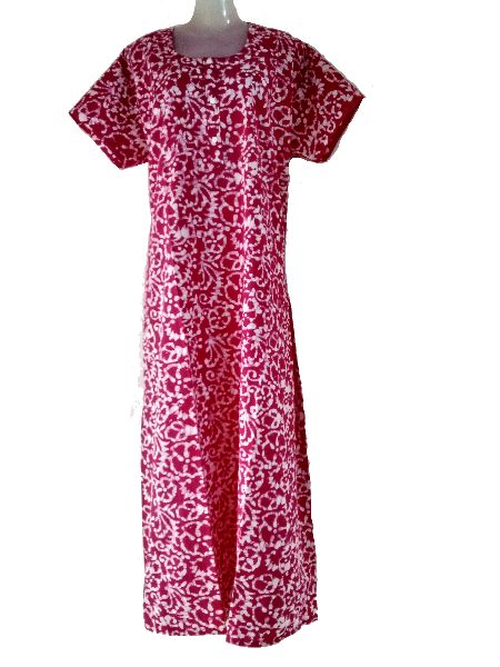 Cotton Printed Nighty, Size : S, M, L, XL, XXL, Feature : Comfortable, Easy  Washable at Rs 179 / Piece in Surat