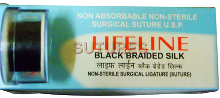 LIFELINE Black Braided Silk Suture