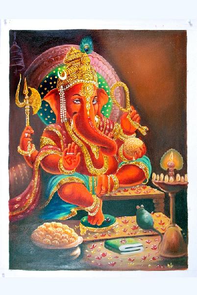 Ganesh Ji Canvas Paintings