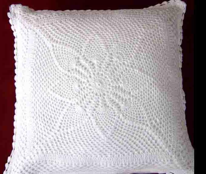 Cotton Crochet Cushion Cover, for Bed, Size : 40cm X 40cm