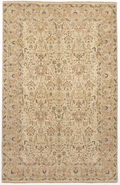 Hand knotted Indian woolen rug.