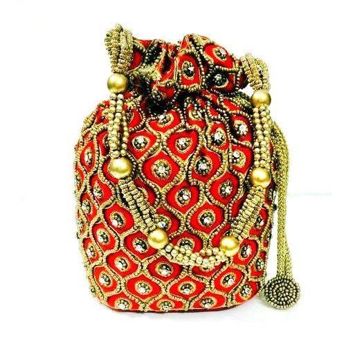 Wicket Gate Potli Bags, Pattern : Embroidered