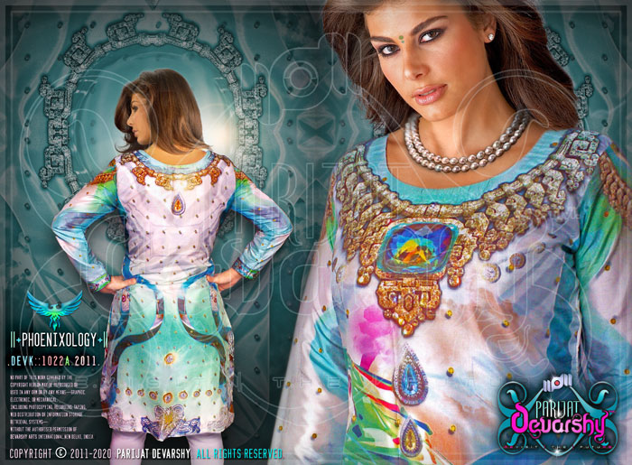 Digital Print Designer Kurti / Dress / Top By Parijat DevarshyDevk-1022a
