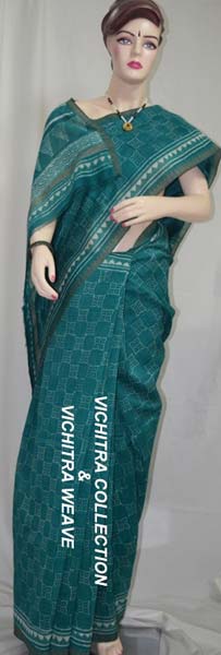 Block printed CHANDERI sarees