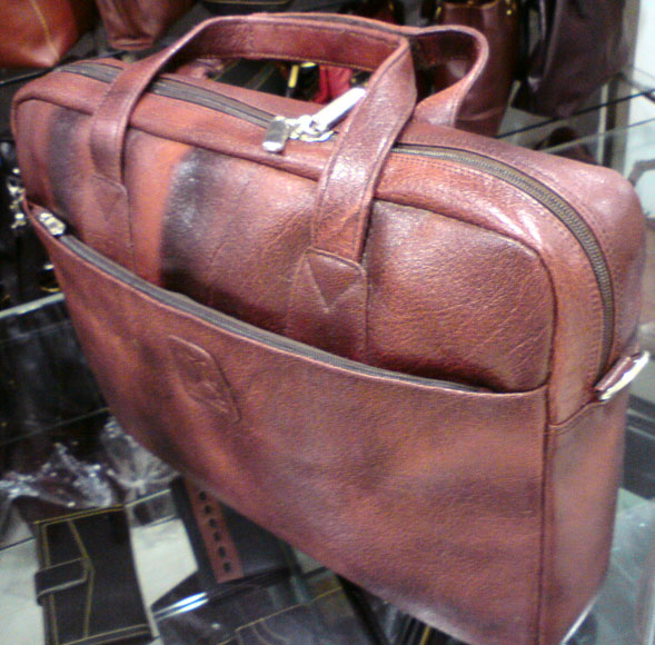 Leather laptop bag, Size : 15