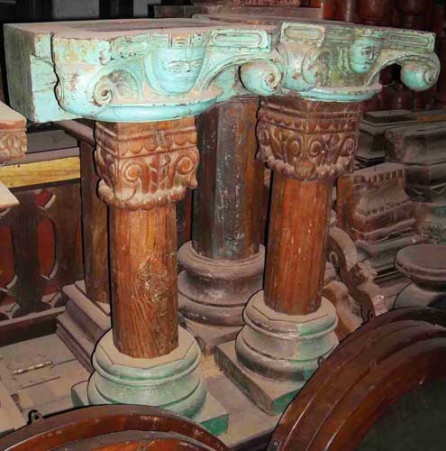 Antique Wooden Pillars