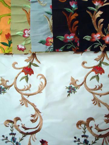 Polyester Slub Dupion Embroidery Fabrics