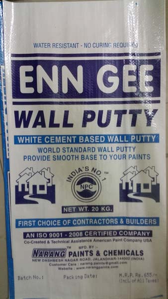 Enn Gee Wall Putty, Packaging Type : Plastic Packet