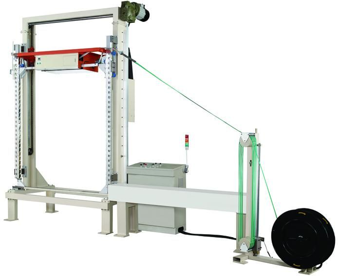 Top Sealed Pallet Strapping Machine - Vertical Strapping With Mobile Lance