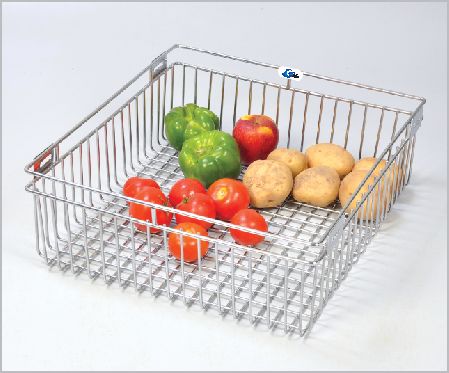 Rectangular Aluminium Vegetable Basket, for Kitchen Use, Size : 45-60Inch, 60-75Inch, 75-90Inch