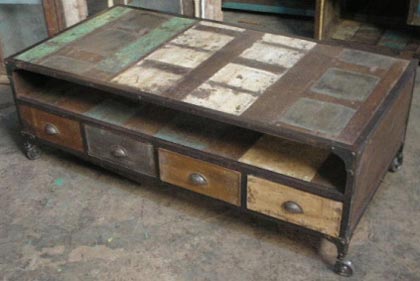 Industrial coffee table