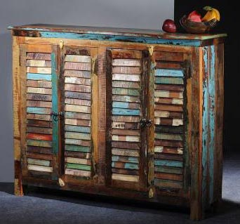 Wooden Recycled Wood Sideboard, for Home Use