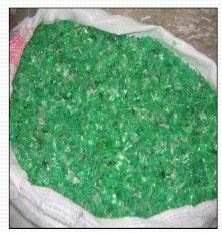 Green color PET flakes
