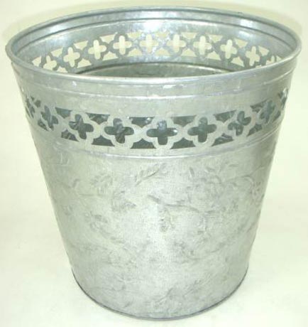 Designer White Metal Planter