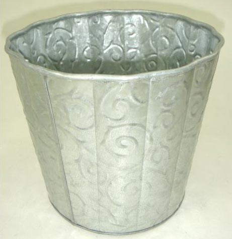 Rectangular White Metal Planter, for Decoration, Outdoor Use Indoor Use