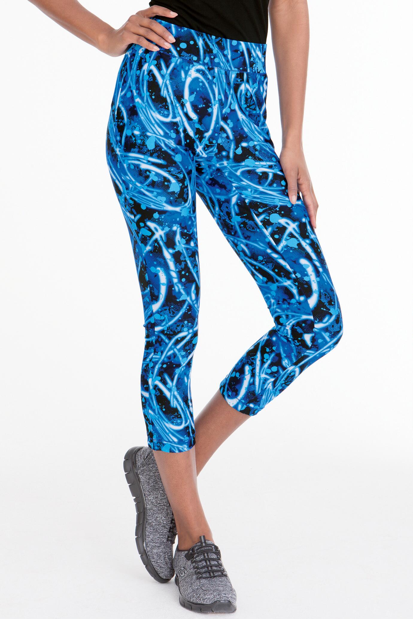 Swirl Print Capri Leggings