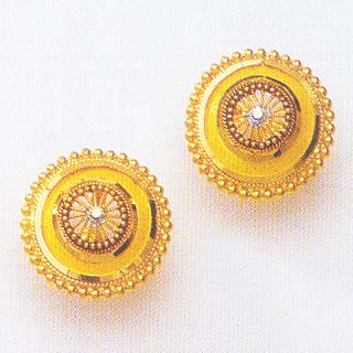 Gold Earrings Ge - 001