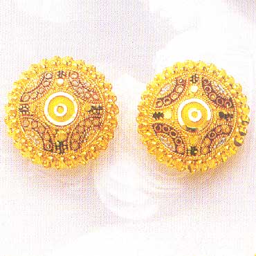 Gold Earrings Ge - 003